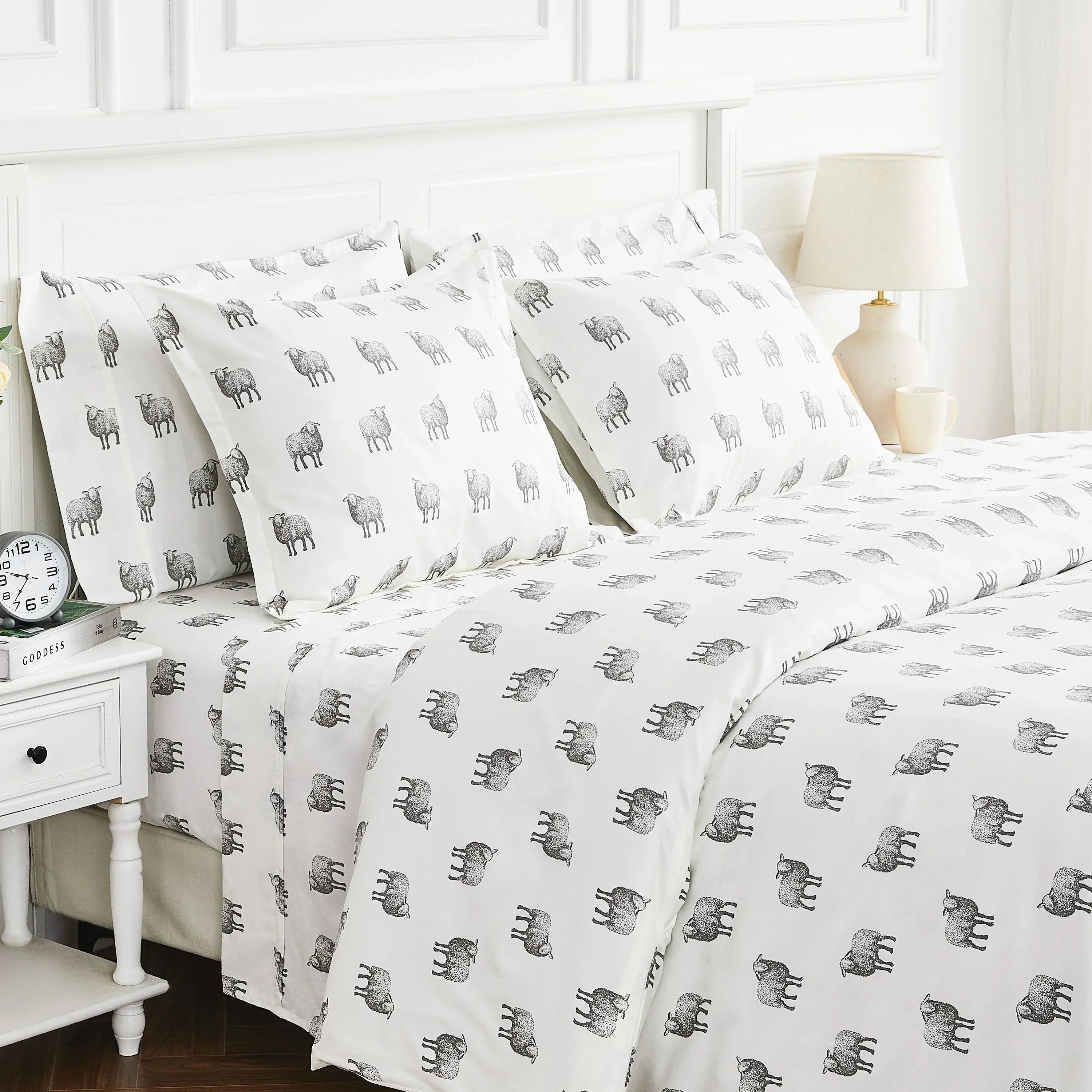Sheep Printed Duvet Set Mélange Home