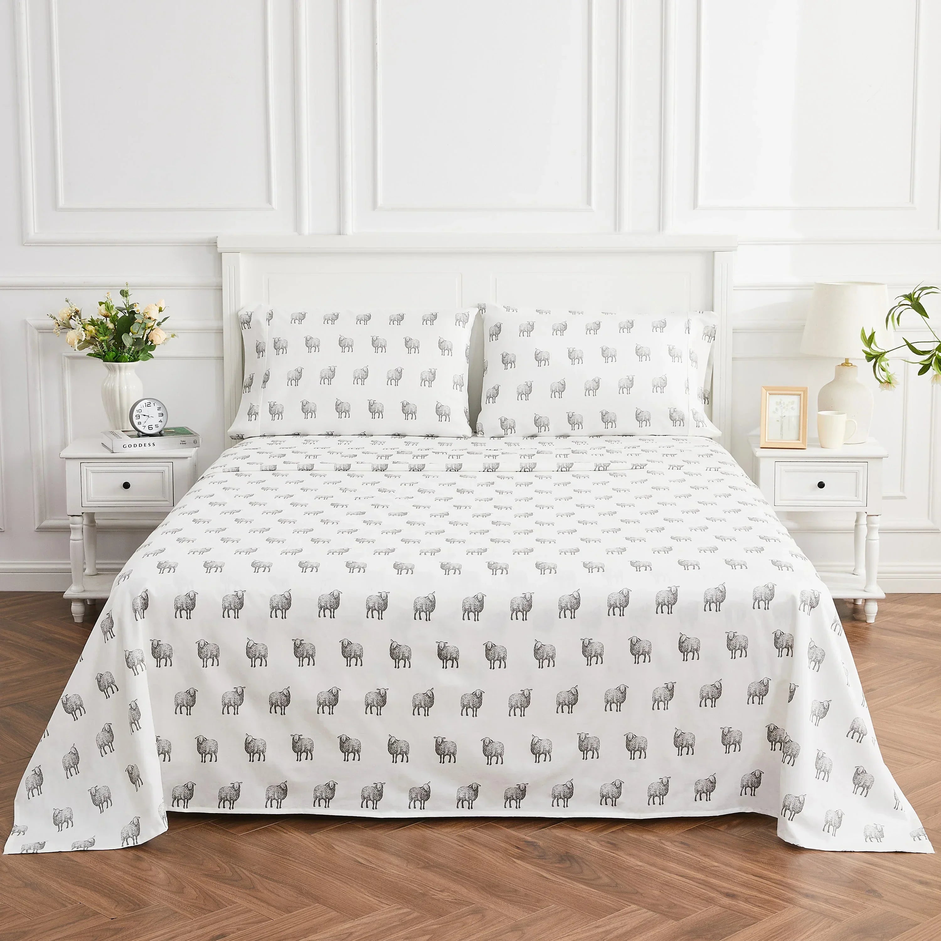 Sheep Printed Sheet Set Mélange Home