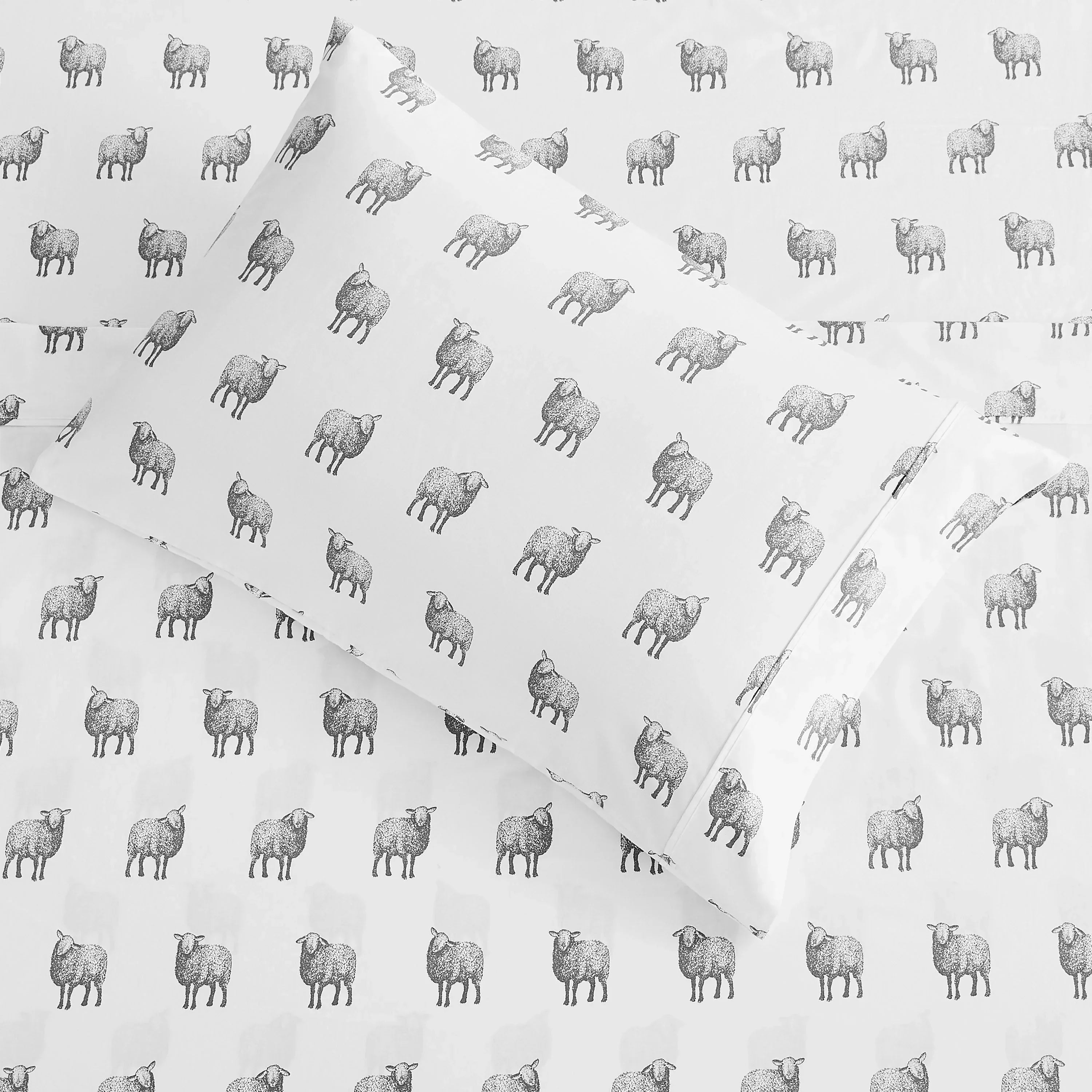 Sheep Printed Sheet Set Mélange Home