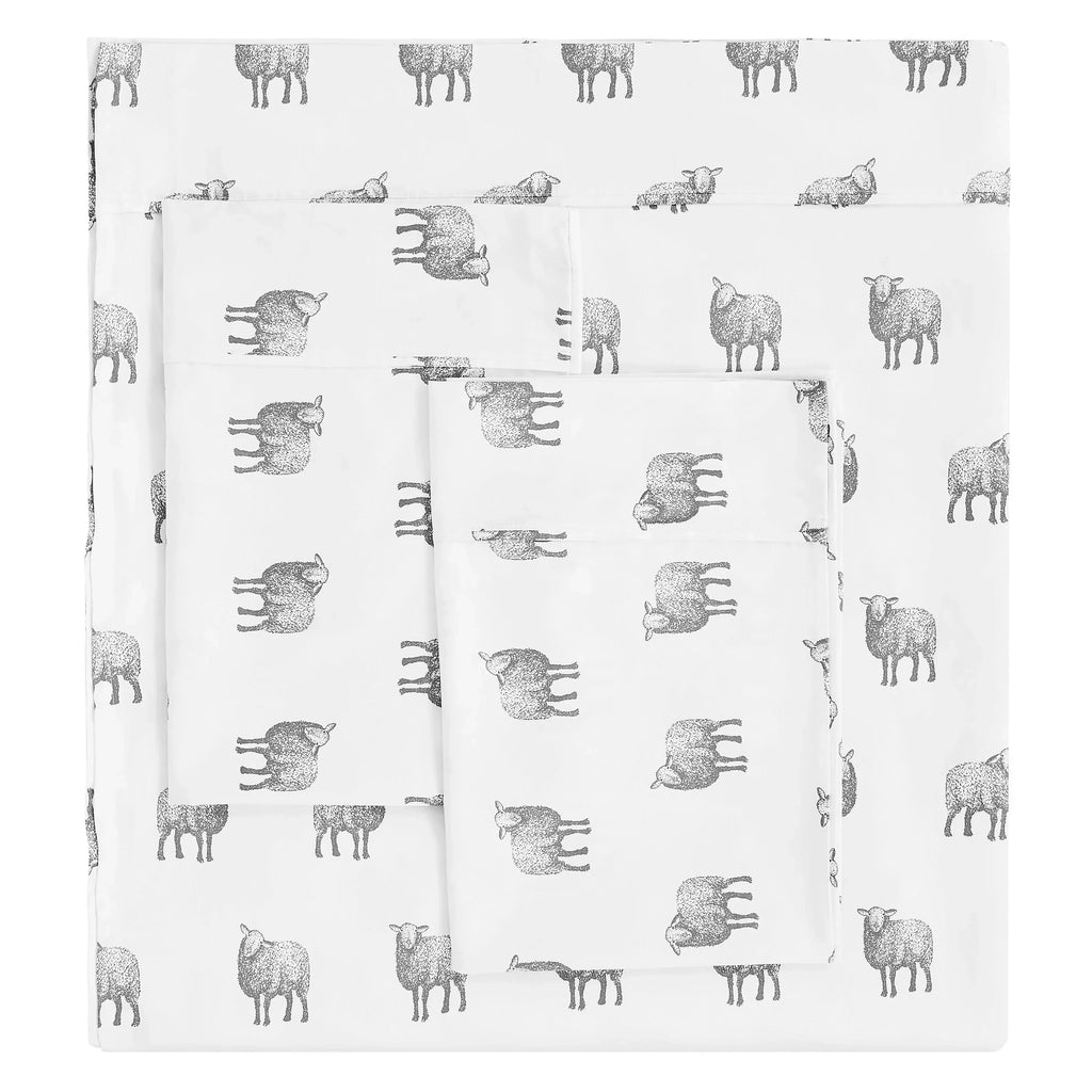 Sheep Printed Sheet Set Mélange Home
