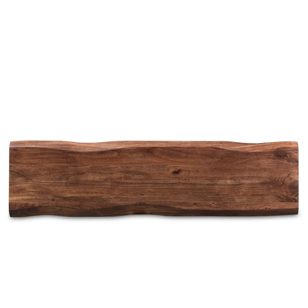Sheesham Live Edge Gold Legs Bench