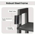 5-tier Ladder Shelf, Storage Rack Bookcase with Steel Frame for Living Room, Home Office, Kitchen,... - House Of Avana