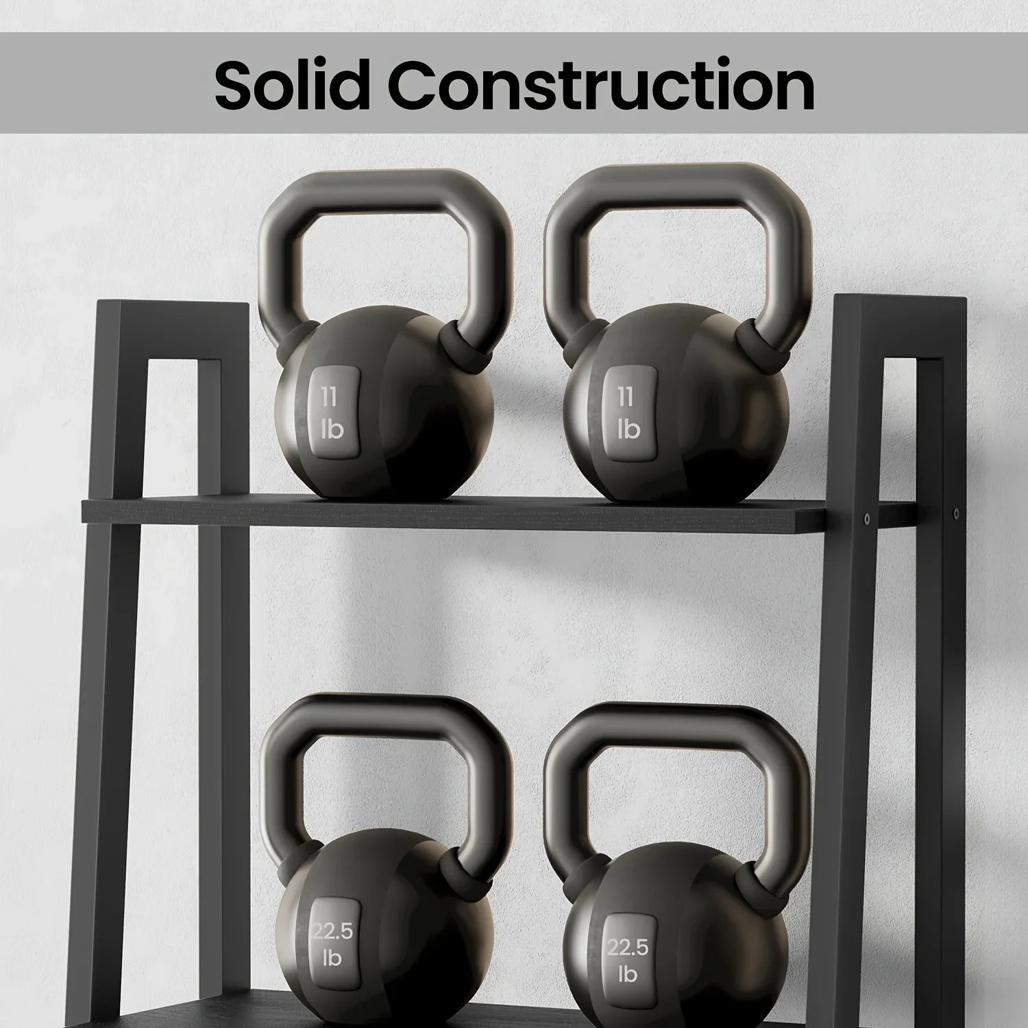 5-tier Ladder Shelf, Storage Rack Bookcase with Steel Frame for Living Room, Home Office, Kitchen,... - House Of Avana