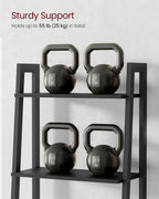 5-tier Ladder Shelf, Storage Rack Bookcase with Steel Frame for Living Room, Home Office, Kitchen,... - House Of Avana