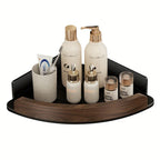 1-tier No-drill Wall-mounted Bathroom Corner Shelf - House Of Avana