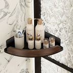 1-tier No-drill Wall-mounted Bathroom Corner Shelf - House Of Avana