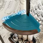 1-tier No-drill Wall-mounted Bathroom Corner Shelf - House Of Avana