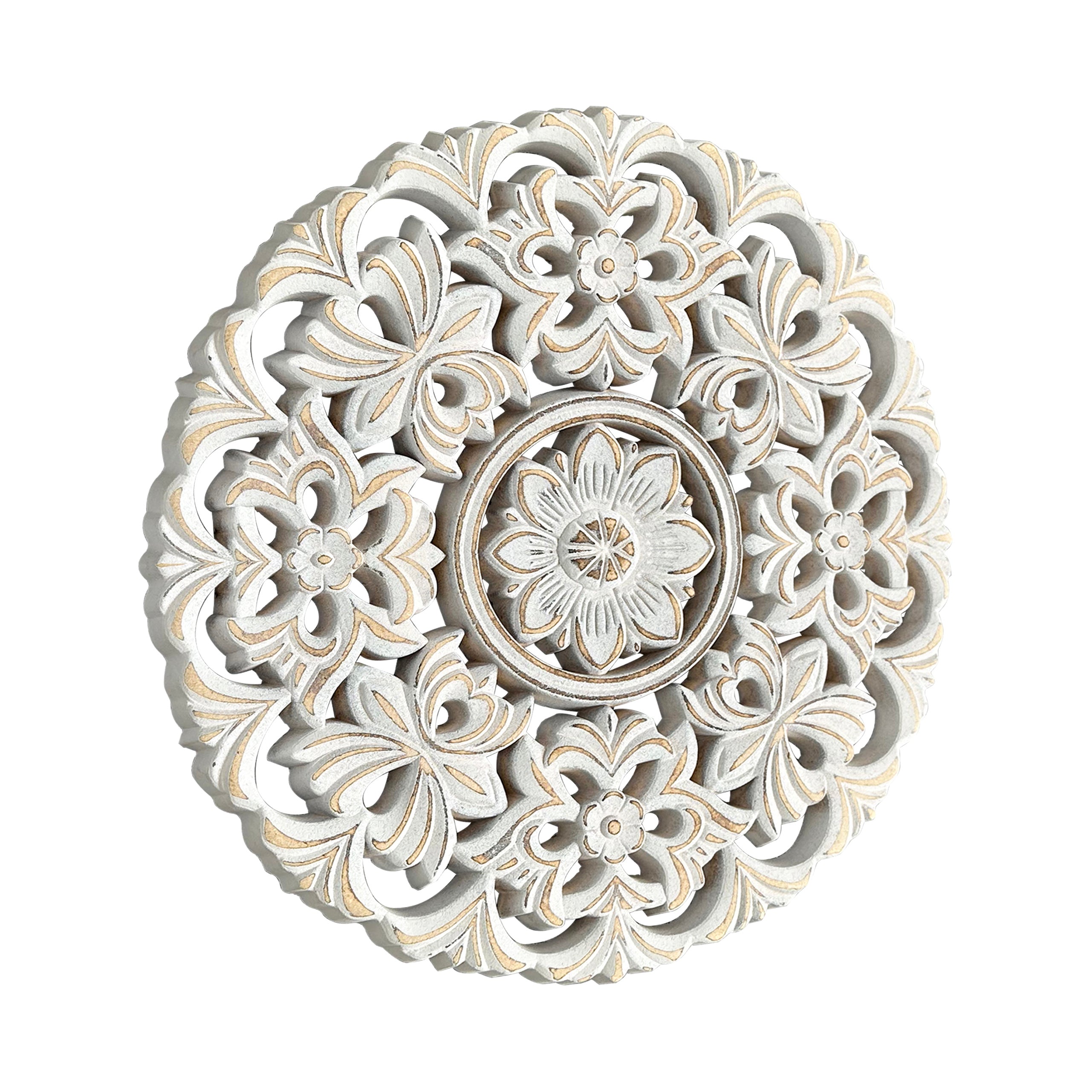 Shelf - Rustic Whitewashed Wood Wall, alternate view - House Of Avana