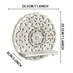 Shelf - Rustic Whitewashed Wood Wall, side view - House Of Avana