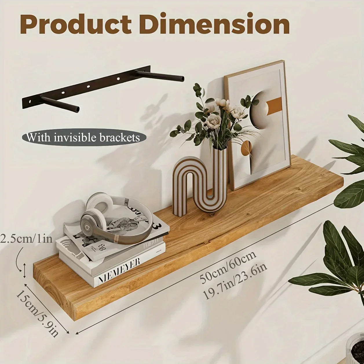 Shelves - Floating Natural Wood