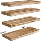Shelves - Floating Natural Wood