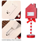 Shenzhi Tech Self-Lit Christmas LED Parking Sign Light with Santa Claus & "SANTA STOP HERE" Text - Outdoor/Indoor Tabletop Holiday Decoration, Plug-and-Play Button Control, Energy-Saving Smart for Porch, Garden, Home (Plastic House Of Avana