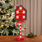Shenzhi Tech Self-Lit Christmas LED Parking Sign Light with Santa Claus & "SANTA STOP HERE" Text - Outdoor/Indoor Tabletop Holiday Decoration, Plug-and-Play Button Control, Energy-Saving Smart for Porch, Garden, Home (Plastic House Of Avana