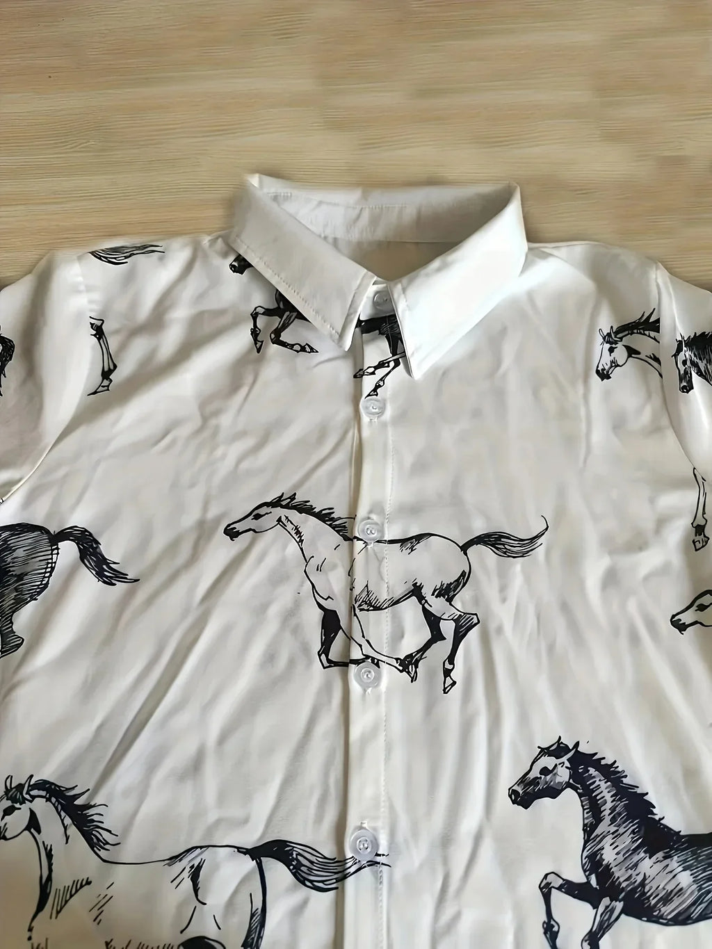 Shirt - Cat Print Cotton Long-Sleeve