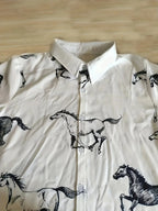 Shirt - Cat Print Cotton Long-Sleeve