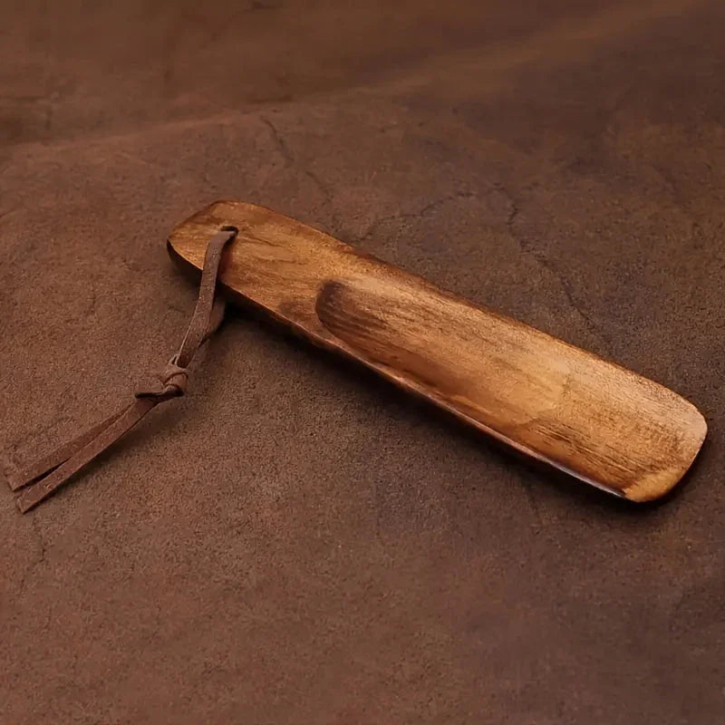 Elegant Walnut Wooden Shoe Horn with Long Handle - Easy to Use, Comfortable Shoe Remover for Home and... - House Of Avana