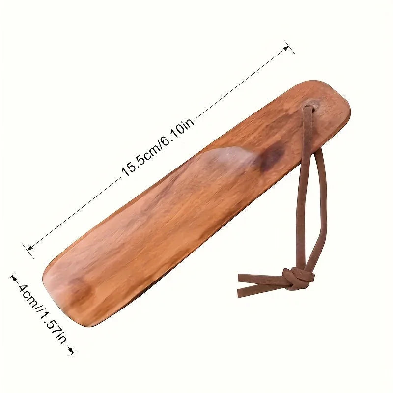Elegant Walnut Wooden Shoe Horn with Long Handle - Easy to Use, Comfortable Shoe Remover for Home and... - House Of Avana