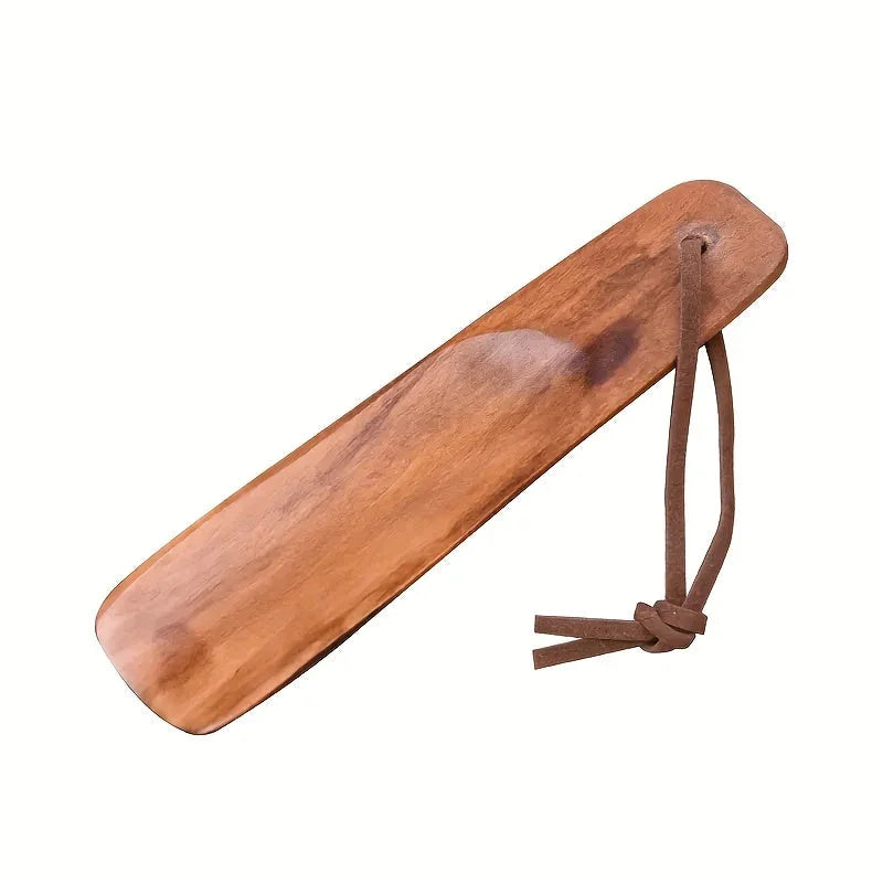 Elegant Walnut Wooden Shoe Horn with Long Handle - Easy to Use, Comfortable Shoe Remover for Home and... - House Of Avana