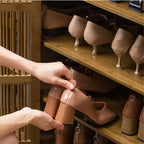 Shoes Rack Cabinet: Vintage Freestanding 4 Tier Shelves Shoe Storage Cabinet with 3 Hollow Doors Shoe Organizer Cabinet for Entryway, Closet, Hallway House Of Avana