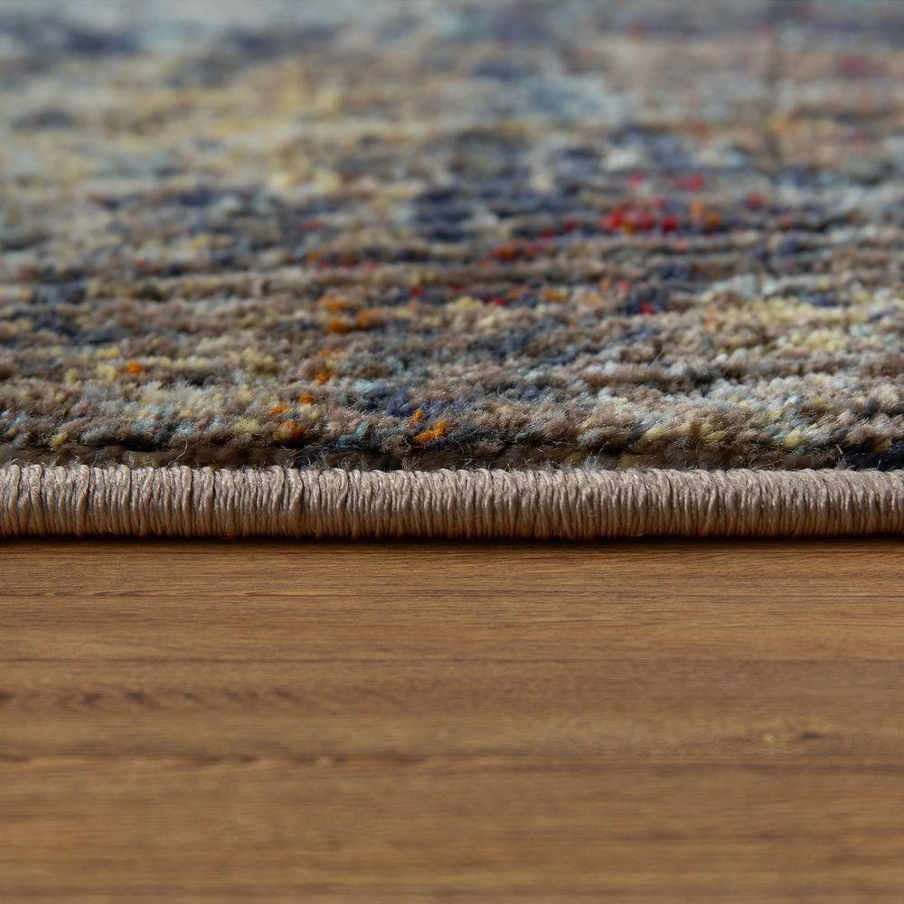 Short-Pile Rug Living Room Used Effect Patchwork Industrial Style Modern Colourful RugYourHome