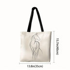 Shoulder Bag - Minimalist Equestrian Cotton Large