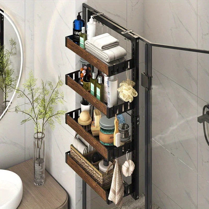 4-tier Shower Caddy - Over-the-door & Wall-mountable Organizer with Hooks, Dual-use (adjustable Height... - House Of Avana [[SKU:HOA-BST-001]]