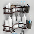 2-pack Corner Shower Stainless Steel Organizer - House Of Avana [[SKU:HOA-BAT-024]]