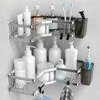 2-pack Corner Shower Stainless Steel Organizer - House Of Avana