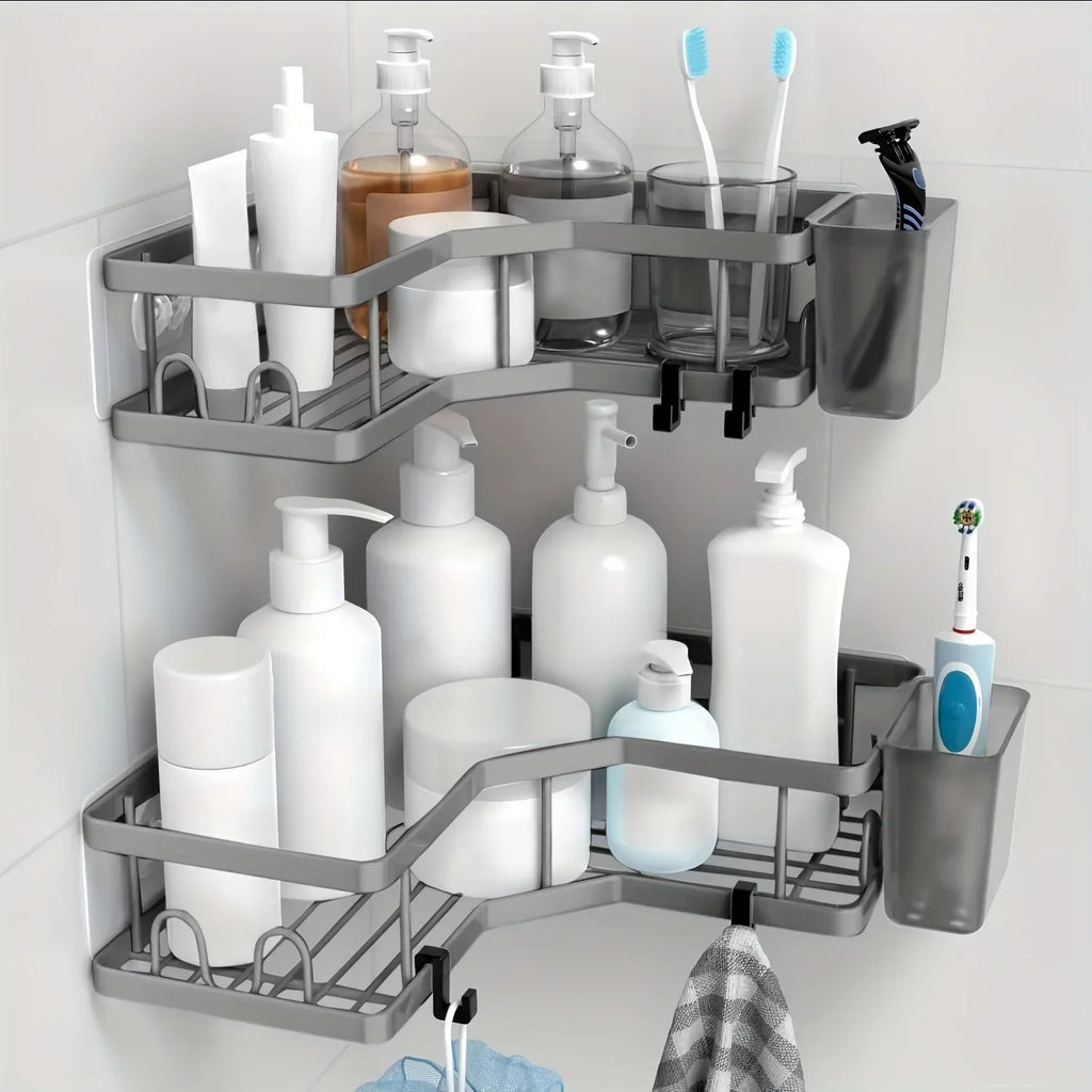 2-pack Corner Shower Stainless Steel Organizer - House Of Avana