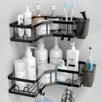 2-pack Corner Shower Stainless Steel Organizer - House Of Avana [[SKU:HOA-BAT-024]]