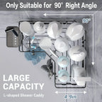 2-pack Corner Shower Stainless Steel Organizer - House Of Avana