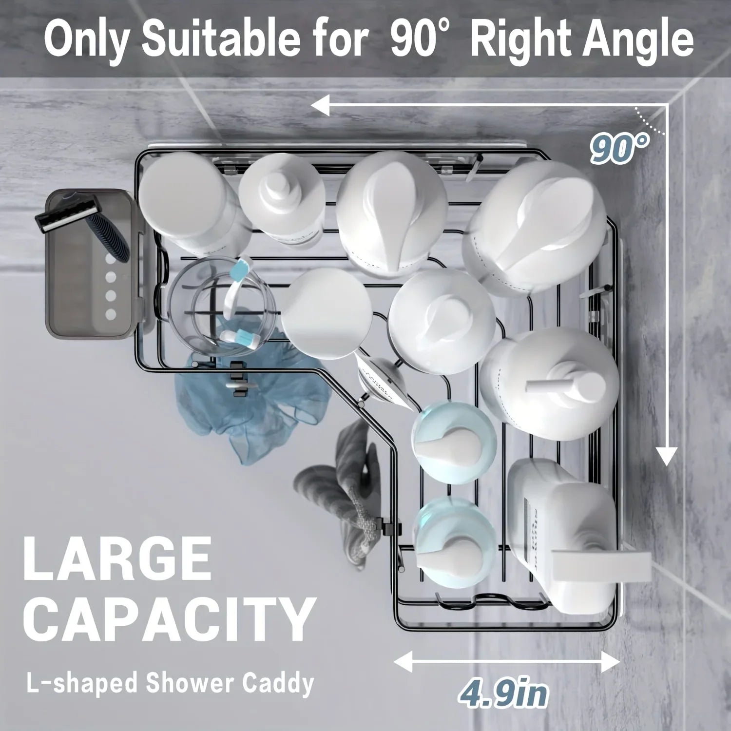2-pack Corner Shower Stainless Steel Organizer - House Of Avana