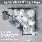 2-pack Corner Shower Stainless Steel Organizer - House Of Avana [[SKU:HOA-BAT-024]]