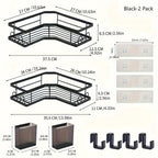 2-pack Corner Shower Stainless Steel Organizer - House Of Avana