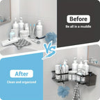 2-pack Corner Shower Stainless Steel Organizer - House Of Avana
