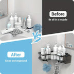 2-pack Corner Shower Stainless Steel Organizer - House Of Avana [[SKU:HOA-BAT-024]]