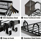 2-pack Corner Shower Stainless Steel Organizer - House Of Avana
