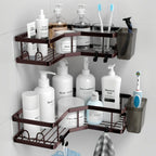 2-pack Corner Shower Stainless Steel Organizer - House Of Avana [[SKU:HOA-BAT-024]]
