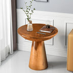 Side Table Teak Stool Natural Plant Stand 14 Tall Wood Round Coffee Table for Living Room Bedroom Garden Yard House Of Avana