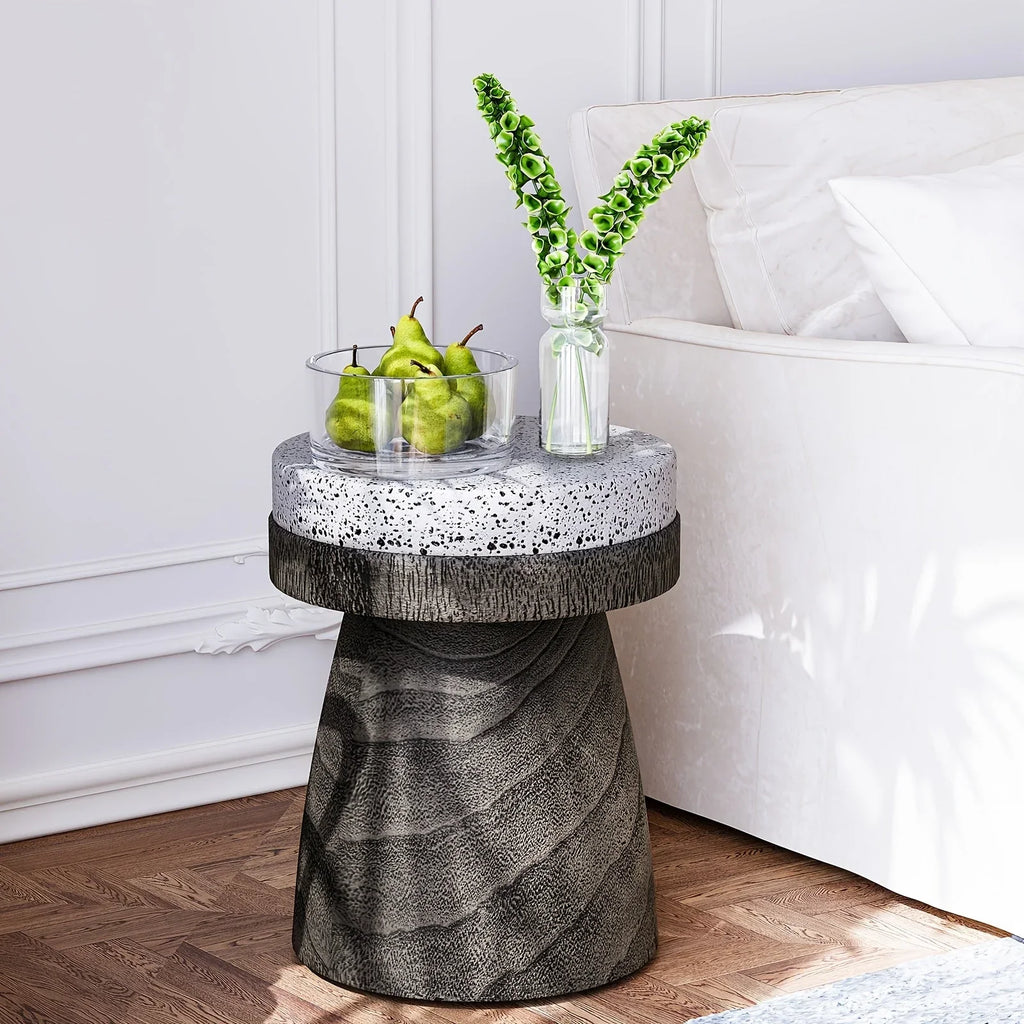 Vintage Style Mushroom Side Table, Lightweight Round Accent End Table for Living Room & Bedroom, Indoor/Outdoor Retro Courtyard Footstool, No Electricity Required, Mushroom Decor House Of Avana