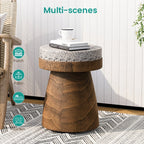 Vintage Style Mushroom Side Table, Lightweight Round Accent End Table for Living Room & Bedroom, Indoor/Outdoor Retro Courtyard Footstool, No Electricity Required, Mushroom Decor House Of Avana