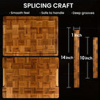 Large Splicing Cutting Board, Parquet Board, Kitchen Special Board, Five-layer Thickening, Juice Groove, Hidden Handle, Knife-friendly, Kitchen Gadgets, Kitchen Must Haves, Gift For Family And Friends.Mother'S Day. Easter. Ra House Of Avana