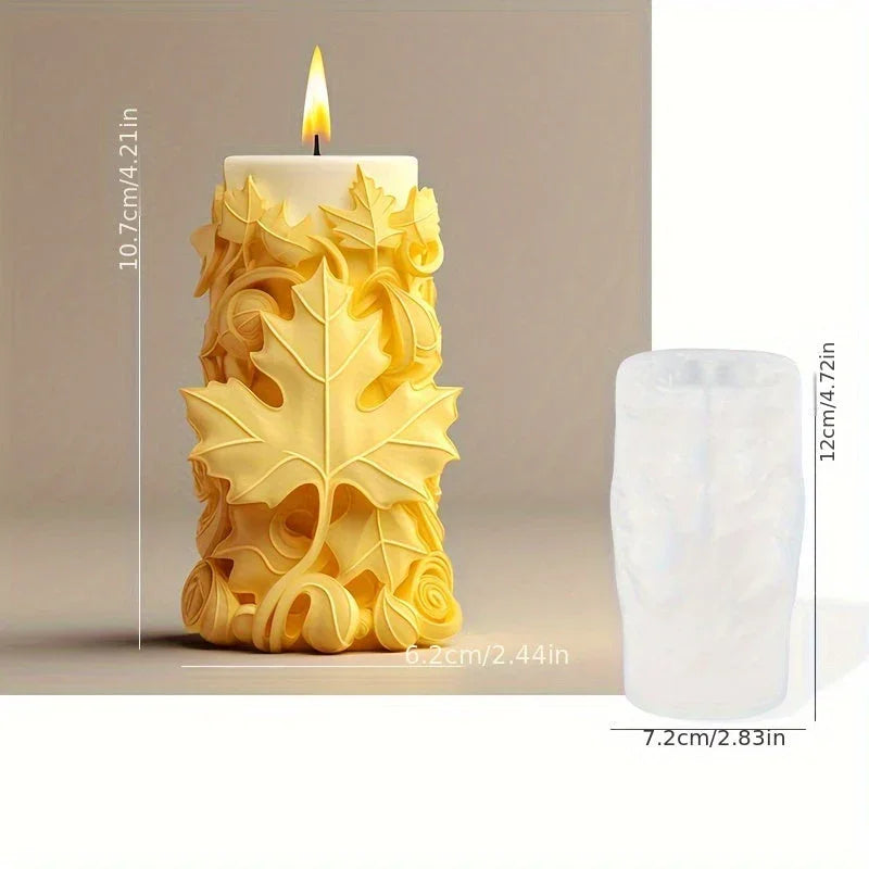 3D Maple Leaf Candle Molds - Durable Silicone Scented Candle & Soap Molds for Elegant Fall Decor, Weddings, Halloween, and Home Accents, Candle Making Supplies, Decorative Molds, Realistic Leaf Design, Highquality Silicone House Of Avana