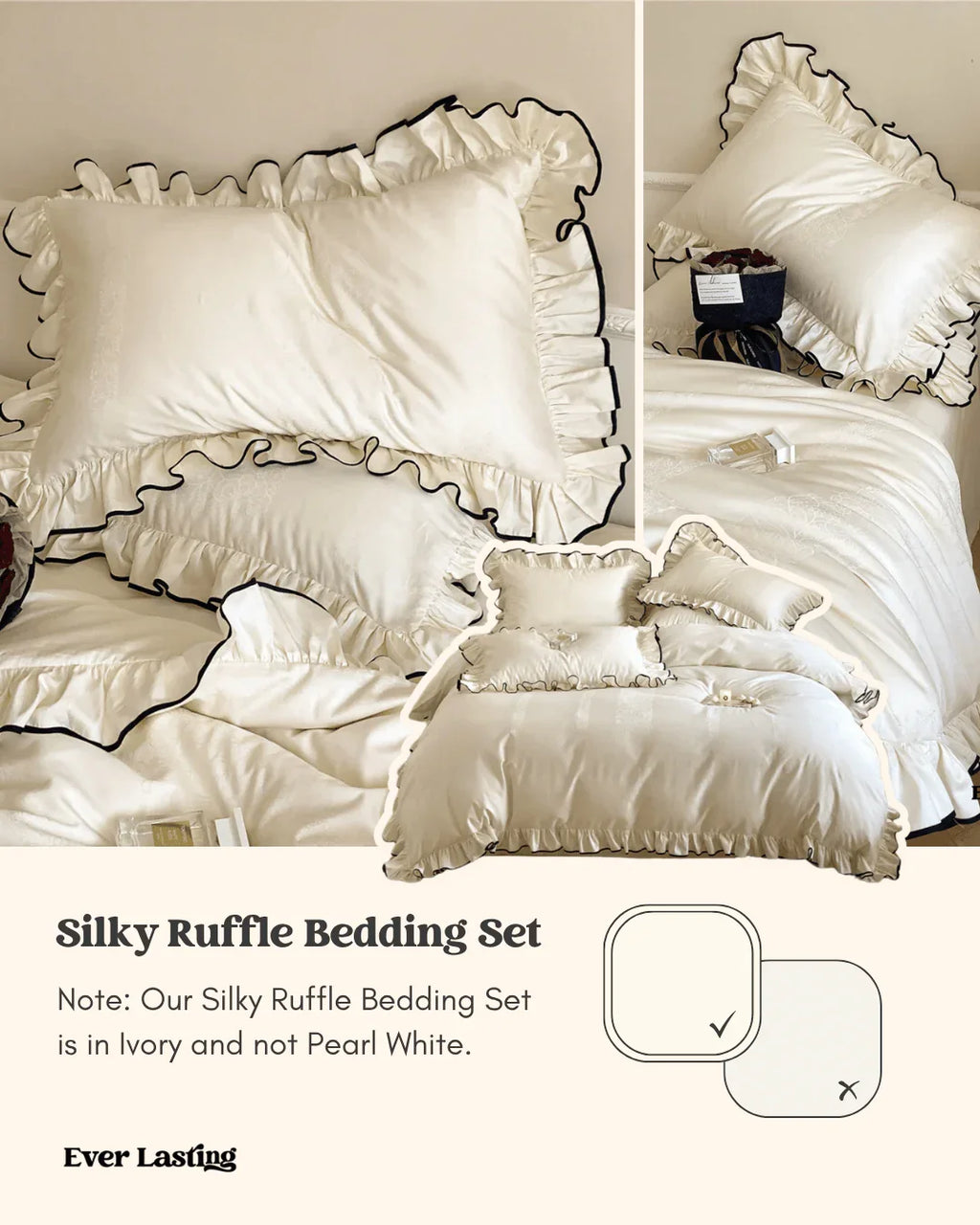 Silky Ruffle Pillowcases Ever Lasting