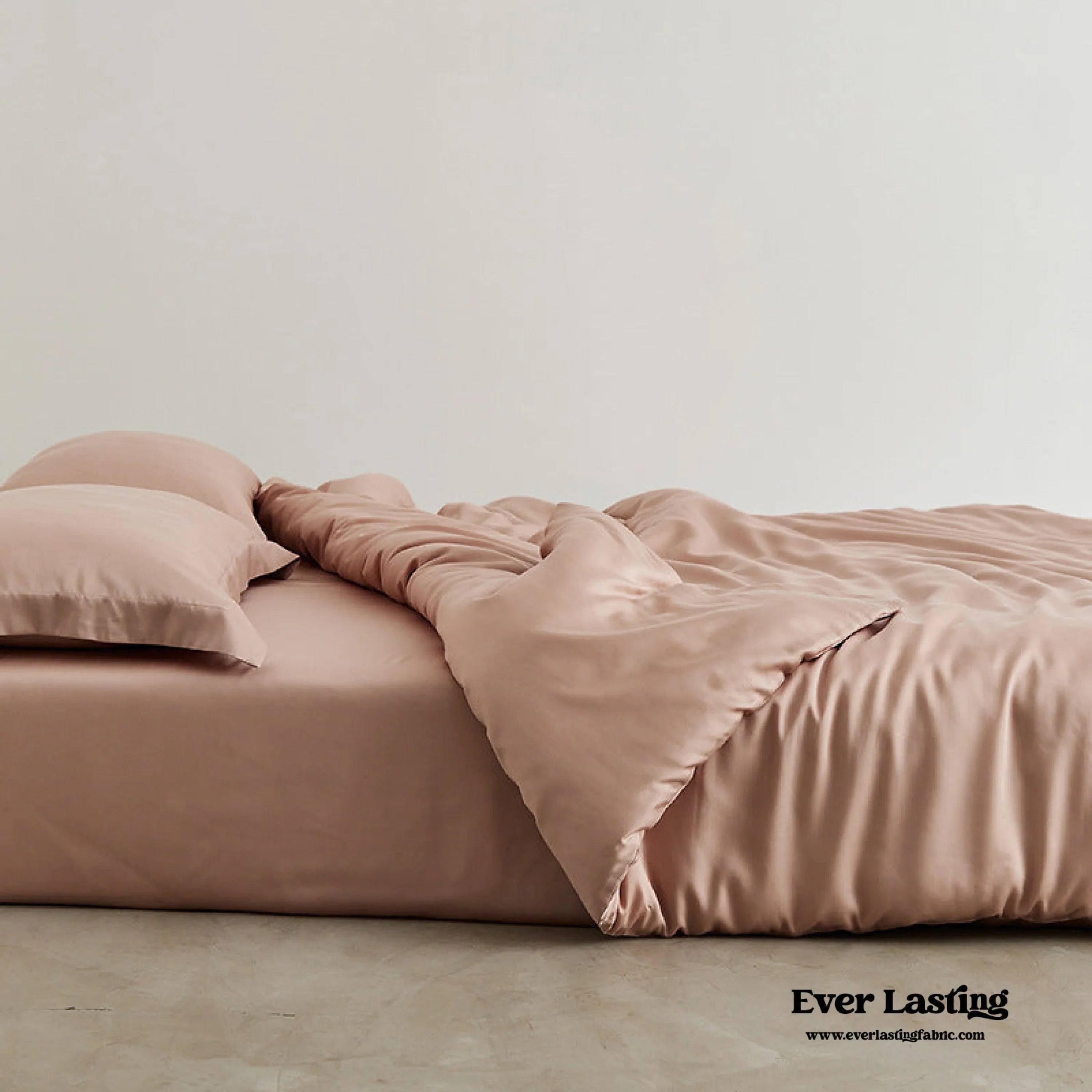 Silky Solid Tencel Bedding Set / Blue Ever Lasting