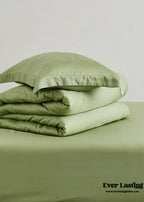 Silky Solid Tencel Bedding Set / Blue Ever Lasting