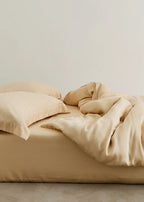 Silky Solid Tencel Bedding Set / Blue Ever Lasting