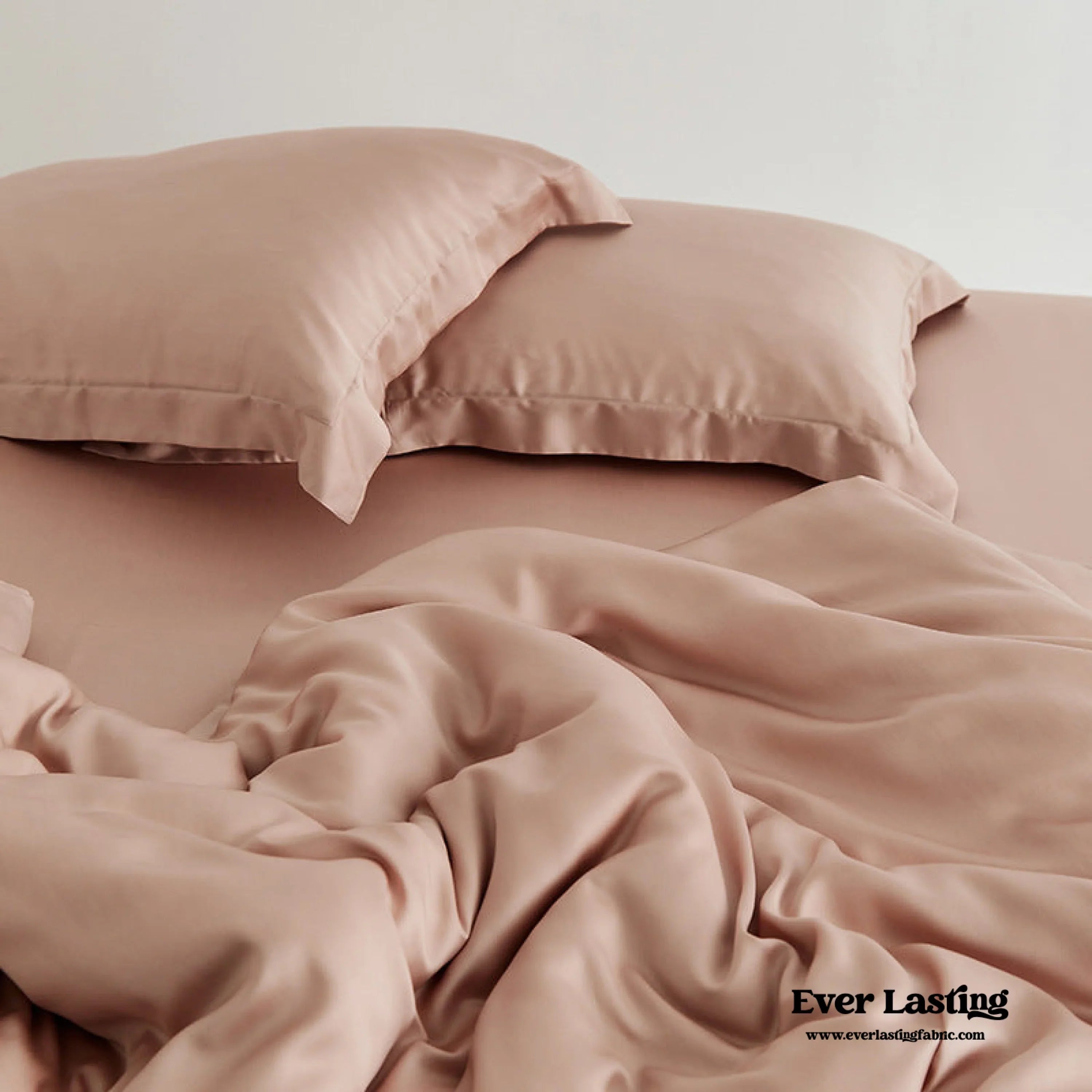 Silky Solid Tencel Bedding Set / Blue Ever Lasting