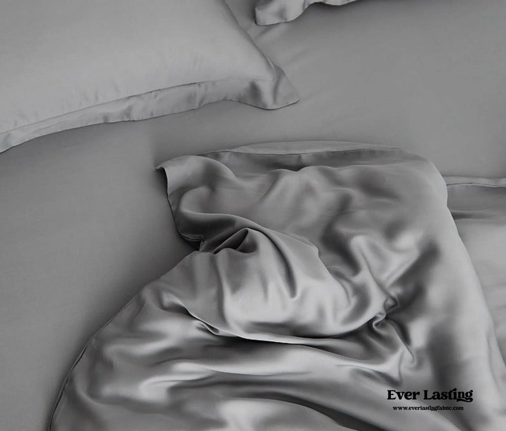 Silky Solid Tencel Bedding Set / Blue Ever Lasting