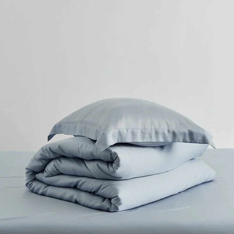 Silky Solid Tencel Bedding Set / Blue Ever Lasting